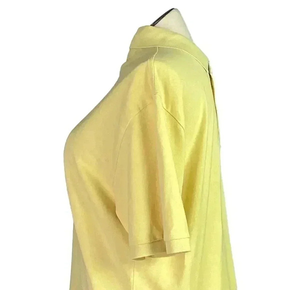 Tommy Hilfiger Mens XL Polo Mesh Shirt Short Sleeve Bottom-Up Cotton Yellow - Picture 4 of 8